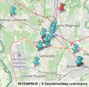 Mappa Via Cantore General, 21010 Cardano Al Campo VA, Italia (3.668)