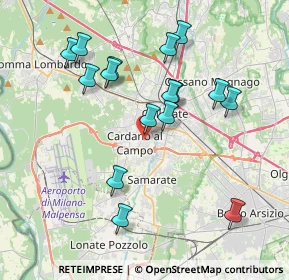 Mappa Via Cantore General, 21010 Cardano Al Campo VA, Italia (3.76313)