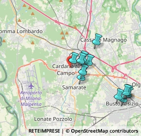 Mappa Via Cantore General, 21010 Cardano Al Campo VA, Italia (3.765)