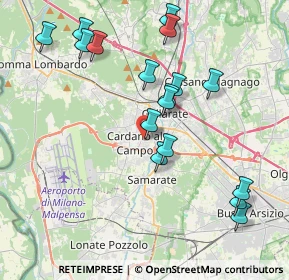 Mappa Via Cantore General, 21010 Cardano Al Campo VA, Italia (4.09471)