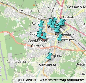 Mappa Via Cantore General, 21010 Cardano Al Campo VA, Italia (1.18167)