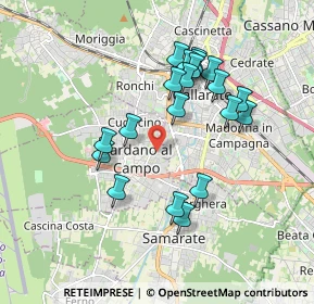 Mappa Via Cantore General, 21010 Cardano Al Campo VA, Italia (1.674)