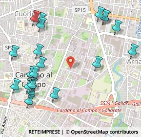 Mappa Via Cantore General, 21010 Cardano Al Campo VA, Italia (0.6695)