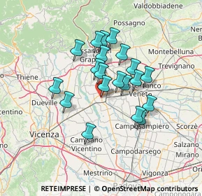 Mappa Via A.Mantegna, 35013 Cittadella PD, Italia (10.8815)