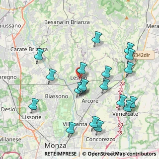 Mappa Via G. Marconi, 20855 Lesmo MB, Italia (4.1975)