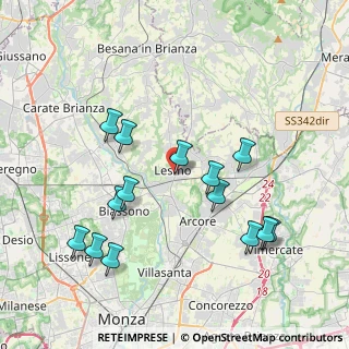 Mappa Via G. Marconi, 20855 Lesmo MB, Italia (4.04714)