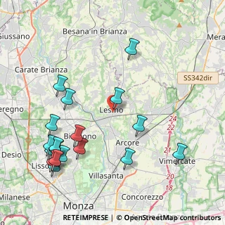 Mappa Via G. Marconi, 20855 Lesmo MB, Italia (4.92833)