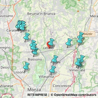 Mappa Via G. Marconi, 20855 Lesmo MB, Italia (4.7615)