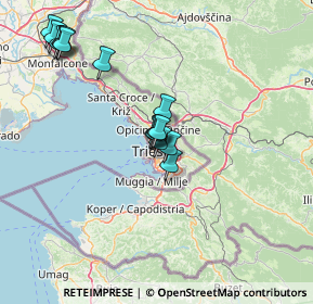 Mappa 34100 Trieste TS, Italia (13.48667)