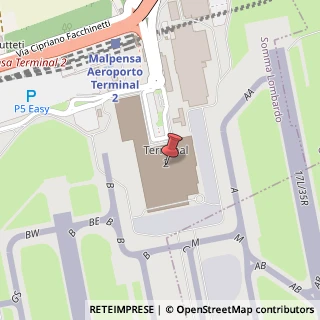 Mappa Malpensa Terminal 2, Aeroporto Malpensa, 21010 Ferno VA, Italia, 21010 Ferno, Varese (Lombardia)