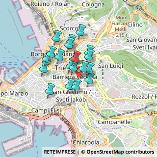 Mappa Via Giuseppe Parini, 34129 Trieste TS, Italia (0.6095)