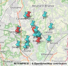 Mappa Via Cristoforo Colombo, 20845 Sovico MB, Italia (2.965)