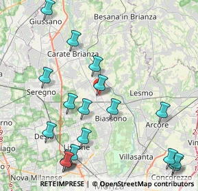 Mappa Via Cristoforo Colombo, 20845 Sovico MB, Italia (5.04556)