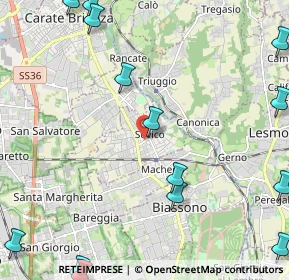 Mappa Via Cristoforo Colombo, 20845 Sovico MB, Italia (3.32867)