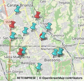 Mappa Via Cristoforo Colombo, 20845 Sovico MB, Italia (2.09286)