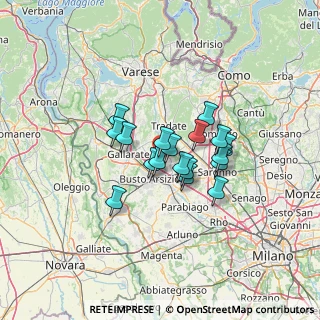 Mappa Via Novara, 21058 Solbiate Olona VA, Italia (9.02)