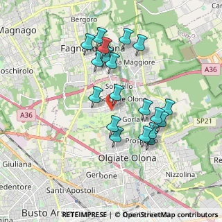 Mappa Via Novara, 21058 Solbiate Olona VA, Italia (1.717)