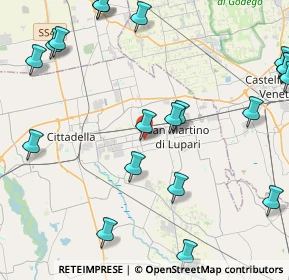 Mappa Via Alcide de Gasperi, 35019 Tombolo PD, Italia (5.6845)