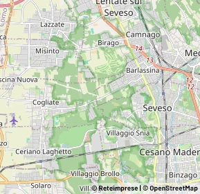 Mappa 20835 Barlassina MB, Italia (2.596)