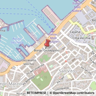 Mappa Piazza Venezia,  6, 34123 Trieste, Trieste (Friuli-Venezia Giulia)