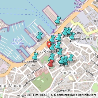 Mappa Piazza Venezia, 34123 Trieste TS, Italia (0.186)
