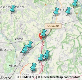 Mappa Via Monte Bianco, 20865 Usmate Velate MB, Italia (4.615)
