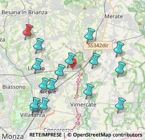 Mappa Via Isonzo, 20865 Usmate Velate MB, Italia (4.2575)