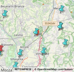 Mappa Via Isonzo, 20865 Usmate Velate MB, Italia (6.35083)