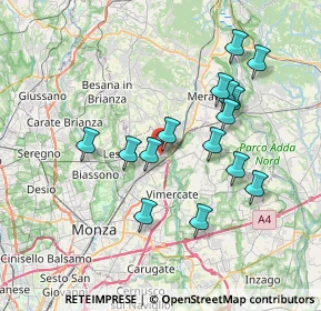 Mappa Via Isonzo, 20865 Usmate Velate MB, Italia (6.852)