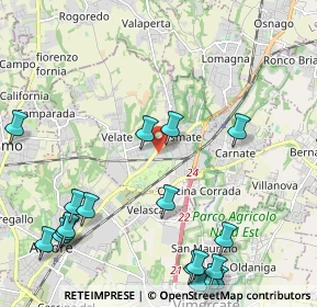 Mappa Via Isonzo, 20865 Usmate Velate MB, Italia (2.955)