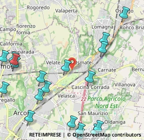 Mappa Via Isonzo, 20865 Usmate Velate MB, Italia (2.9885)