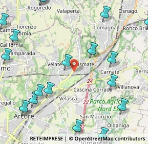 Mappa Via Isonzo, 20865 Usmate Velate MB, Italia (3.0665)