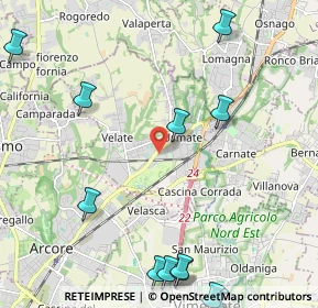Mappa Via Isonzo, 20865 Usmate Velate MB, Italia (3.11071)