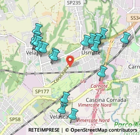Mappa Via Isonzo, 20865 Usmate Velate MB, Italia (0.9985)