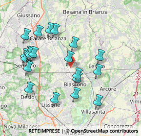 Mappa Vicolo I della Valle, 20845 Sovico MB, Italia (3.987)