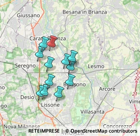 Mappa Vicolo I della Valle, 20845 Sovico MB, Italia (2.825)