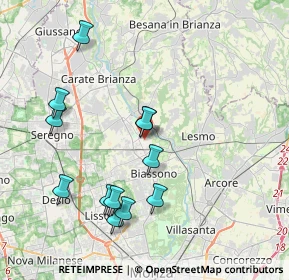 Mappa Vicolo I della Valle, 20845 Sovico MB, Italia (3.97417)
