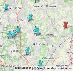 Mappa Vicolo I della Valle, 20845 Sovico MB, Italia (5.07)