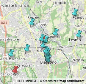 Mappa Vicolo I della Valle, 20845 Sovico MB, Italia (1.87133)