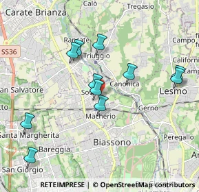 Mappa Vicolo I della Valle, 20845 Sovico MB, Italia (1.87273)