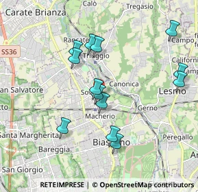 Mappa Vicolo I della Valle, 20845 Sovico MB, Italia (1.83538)