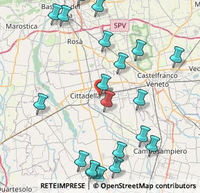 Mappa Via Tiepolo, 35019 Tombolo PD, Italia (10.053)