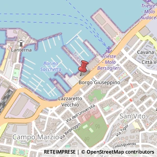 Mappa Riva Tommaso Gulli, 1, 34123 Trieste, Trieste (Friuli-Venezia Giulia)