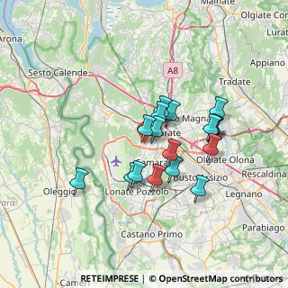 Mappa Via V. Bellini, 21010 Cardano Al Campo VA, Italia (5.60059)