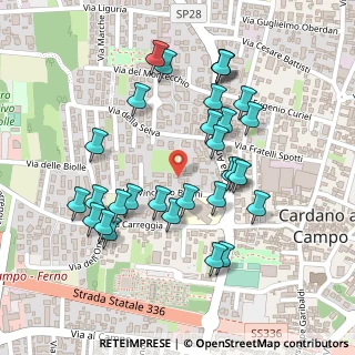 Mappa Via V. Bellini, 21010 Cardano Al Campo VA, Italia (0.24)