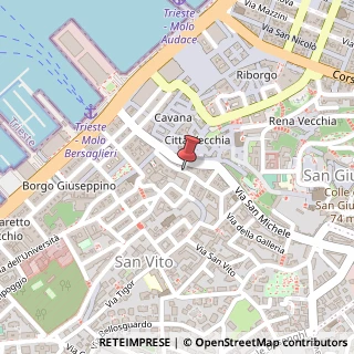 Mappa Via della Madonna del Mare,  10, 34124 Trieste, Trieste (Friuli-Venezia Giulia)