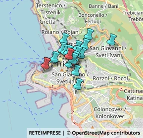 Mappa Via Alfredo Oriani, 34131 Trieste TS, Italia (0.8965)