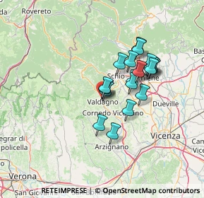 Mappa Via Fusinato Arnaldo, 36078 Valdagno VI, Italia (10.7)