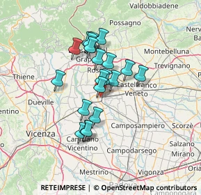 Mappa Stradella Posta Vecchia, 35013 Cittadella PD, Italia (10.3265)