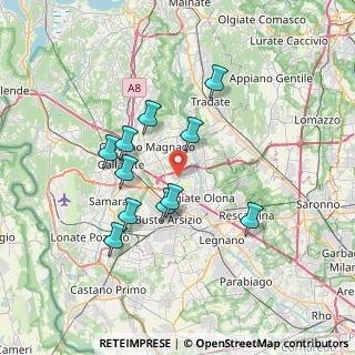 Mappa Via dei Combattenti, 21058 Solbiate Olona VA, Italia (6.31909)